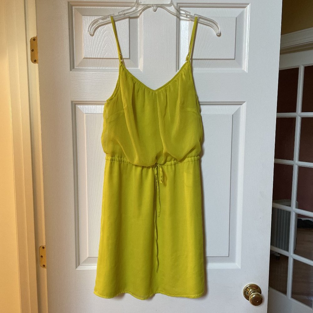 Old Navy Yellow-Green color striped dress